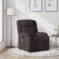 vidaXL Sillón de masaje reclinable de tela marrón oscuro vidaXL Sillón de masaje reclinable de tela marrón oscuro