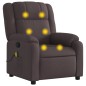 vidaXL Sillón de masaje reclinable de tela marrón oscuro vidaXL Sillón de masaje reclinable de tela marrón oscuro