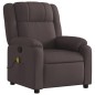 vidaXL Sillón de masaje reclinable de tela marrón oscuro vidaXL Sillón de masaje reclinable de tela marrón oscuro