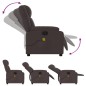 vidaXL Sillón de masaje reclinable de tela marrón oscuro vidaXL Sillón de masaje reclinable de tela marrón oscuro