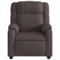 vidaXL Sillón de masaje reclinable de tela marrón oscuro vidaXL Sillón de masaje reclinable de tela marrón oscuro