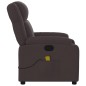 vidaXL Sillón de masaje reclinable de tela marrón oscuro vidaXL Sillón de masaje reclinable de tela marrón oscuro