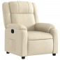 vidaXL Sillón reclinable de tela crema vidaXL Sillón reclinable de tela crema