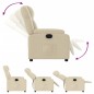 vidaXL Sillón reclinable de tela crema vidaXL Sillón reclinable de tela crema