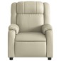 vidaXL Sillón reclinable de masaje cuero sintético crema vidaXL Sillón reclinable de masaje cuero sintético crema