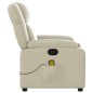 vidaXL Sillón reclinable de masaje cuero sintético crema vidaXL Sillón reclinable de masaje cuero sintético crema