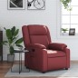 vidaXL Sillón reclinable de cuero sintético rojo tinto vidaXL Sillón reclinable de cuero sintético rojo tinto