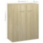 vidaXL Aparador de madera contrachapada color roble Sonoma 60x30x75 cm vidaXL Aparador de madera contrachapada color roble Sonoma 60x30x75 cm