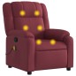vidaXL Sillón de masaje reclinable de tela color vino tinto vidaXL Sillón de masaje reclinable de tela color vino tinto