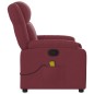vidaXL Sillón de masaje reclinable de tela color vino tinto vidaXL Sillón de masaje reclinable de tela color vino tinto