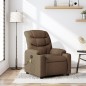 vidaXL Sillón reclinable con masaje de tela marrón vidaXL Sillón reclinable con masaje de tela marrón