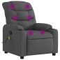 vidaXL Sillón de masaje reclinable de tela gris oscuro vidaXL Sillón de masaje reclinable de tela gris oscuro