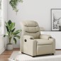 vidaXL Sillón reclinable de cuero sintético crema vidaXL Sillón reclinable de cuero sintético crema