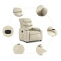 vidaXL Sillón reclinable de cuero sintético crema vidaXL Sillón reclinable de cuero sintético crema