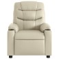 vidaXL Sillón reclinable de cuero sintético crema vidaXL Sillón reclinable de cuero sintético crema