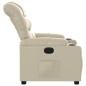vidaXL Sillón reclinable de cuero sintético crema vidaXL Sillón reclinable de cuero sintético crema