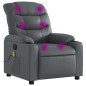 vidaXL Sillón de masaje reclinable cuero sintético gris vidaXL Sillón de masaje reclinable cuero sintético gris