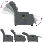 vidaXL Sillón de masaje reclinable cuero sintético gris vidaXL Sillón de masaje reclinable cuero sintético gris