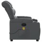 vidaXL Sillón de masaje reclinable cuero sintético gris vidaXL Sillón de masaje reclinable cuero sintético gris
