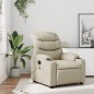 vidaXL Sillón reclinable de masaje cuero sintético crema vidaXL Sillón reclinable de masaje cuero sintético crema