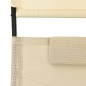 vidaXL Tumbona doble con toldo textilene color crema vidaXL Tumbona doble con toldo textilene color crema