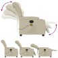 vidaXL Sillón reclinable de masaje cuero sintético crema vidaXL Sillón reclinable de masaje cuero sintético crema