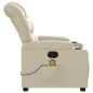 vidaXL Sillón reclinable de masaje cuero sintético crema vidaXL Sillón reclinable de masaje cuero sintético crema