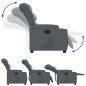vidaXL Sillón reclinable de cuero sintético gris vidaXL Sillón reclinable de cuero sintético gris