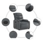 vidaXL Sillón reclinable de cuero sintético gris vidaXL Sillón reclinable de cuero sintético gris