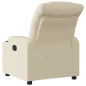 vidaXL Sillón reclinable de tela crema vidaXL Sillón reclinable de tela crema