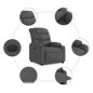 vidaXL Sillón reclinable de tela gris oscuro vidaXL Sillón reclinable de tela gris oscuro