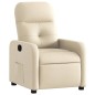 vidaXL Sillón reclinable de tela crema vidaXL Sillón reclinable de tela crema