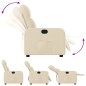 vidaXL Sillón reclinable de tela crema vidaXL Sillón reclinable de tela crema