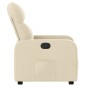 vidaXL Sillón reclinable de tela crema vidaXL Sillón reclinable de tela crema