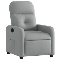 vidaXL Sillón reclinable de tela gris claro