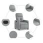 vidaXL Sillón reclinable de tela gris claro vidaXL Sillón reclinable de tela gris claro