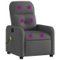 vidaXL Sillón de masaje reclinable de tela gris oscuro vidaXL Sillón de masaje reclinable de tela gris oscuro