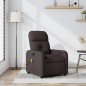 vidaXL Sillón de masaje reclinable de tela marrón oscuro vidaXL Sillón de masaje reclinable de tela marrón oscuro