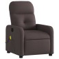 vidaXL Sillón de masaje reclinable de tela marrón oscuro vidaXL Sillón de masaje reclinable de tela marrón oscuro