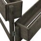 vidaXL Jardinera plegable de jardín madera de abeto gris 60x14x75 cm vidaXL Jardinera plegable de jardín madera de abeto gris 60x14x75 cm