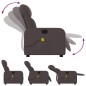 vidaXL Sillón de masaje reclinable de tela marrón oscuro vidaXL Sillón de masaje reclinable de tela marrón oscuro