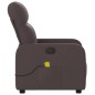 vidaXL Sillón de masaje reclinable de tela marrón oscuro vidaXL Sillón de masaje reclinable de tela marrón oscuro