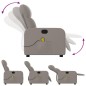 vidaXL Sillón de masaje reclinable de tela gris taupé vidaXL Sillón de masaje reclinable de tela gris taupé