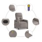 vidaXL Sillón de masaje reclinable de tela gris taupé vidaXL Sillón de masaje reclinable de tela gris taupé