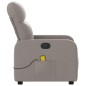 vidaXL Sillón de masaje reclinable de tela gris taupé vidaXL Sillón de masaje reclinable de tela gris taupé