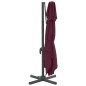 vidaXL Sombrilla colgante de doble techo rojo burdeos 400x300 cm vidaXL Sombrilla colgante de doble techo rojo burdeos 400x300 cm