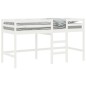 vidaXL Cama alta de niños escalera madera maciza pino blanco 80x200 cm vidaXL Cama alta de niños escalera madera maciza pino blanco 80x200 cm