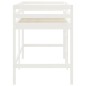 vidaXL Cama alta de niños escalera madera maciza pino blanco 80x200 cm vidaXL Cama alta de niños escalera madera maciza pino blanco 80x200 cm