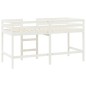 vidaXL Cama alta de niños escalera madera maciza pino blanco 80x200 cm vidaXL Cama alta de niños escalera madera maciza pino blanco 80x200 cm