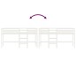 vidaXL Cama alta de niños escalera madera maciza pino blanco 80x200 cm vidaXL Cama alta de niños escalera madera maciza pino blanco 80x200 cm